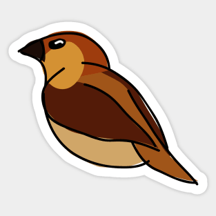 Brown Bird Sticker